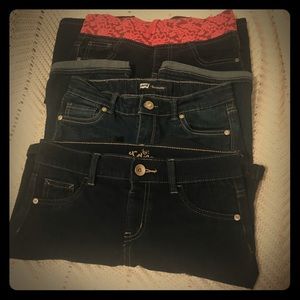 3 pairs of Girls Bermuda Jean Shorts